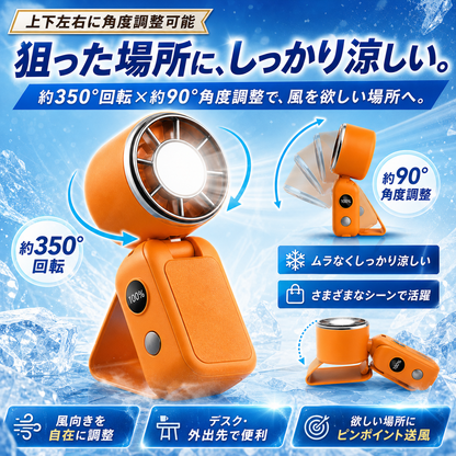 ポケットに収まる扇風機。瞬時にひんやり、強力風量で夏の外出をもっと快適に。